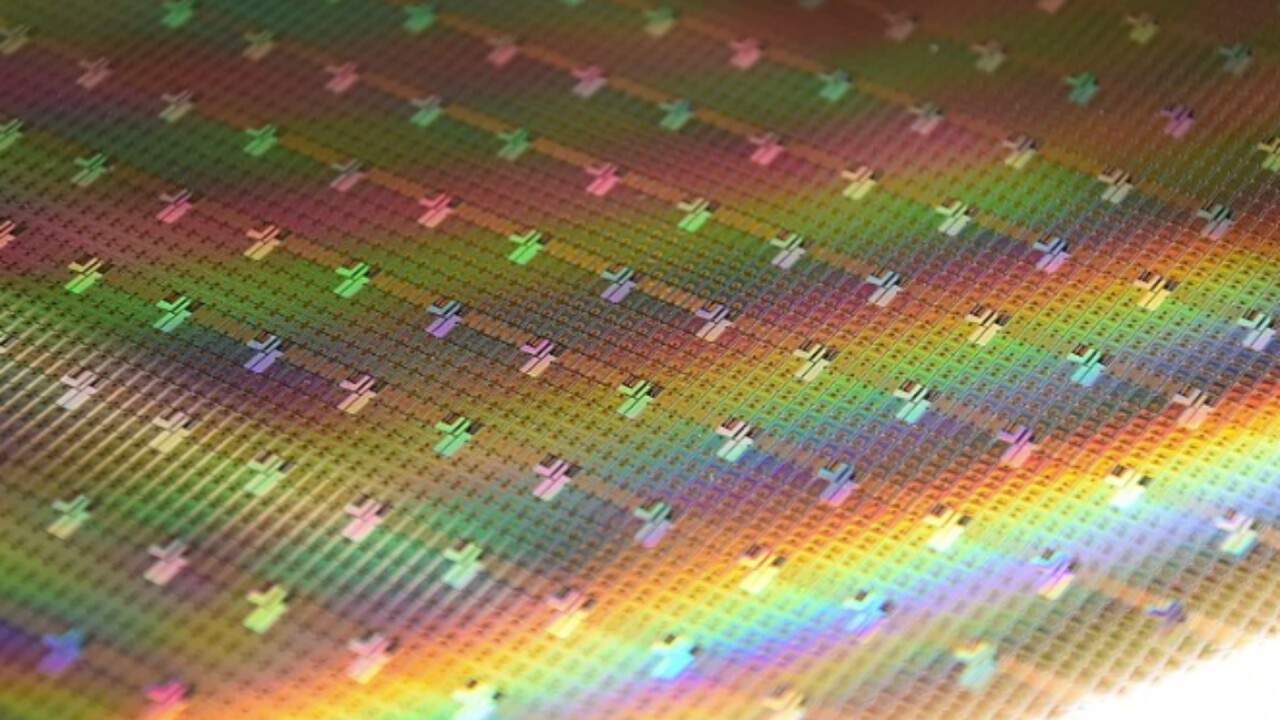 Micro-transfer printed chiplets on an 8-inch wafer